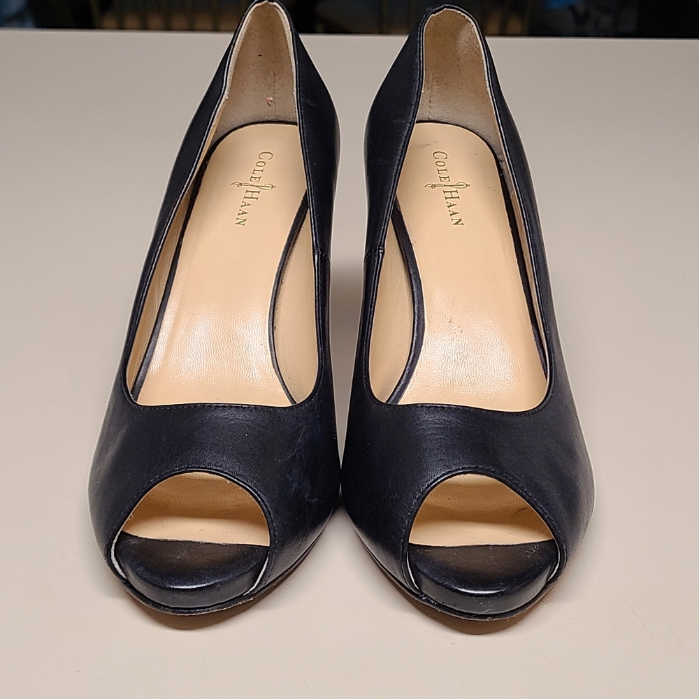 Cole Haan Grand OS Peep Toe stiletto heel pumps size 7B - Picture 3 of 10